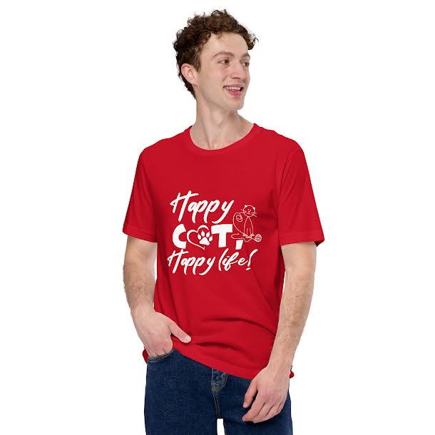 T-Shirts for Men - Happy Cat Happy Life