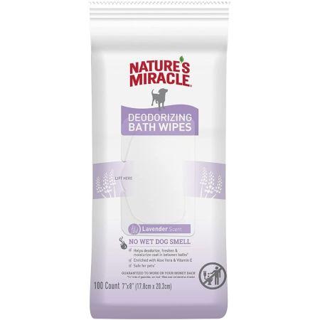 
  
  Natures Miracle Deodorizing Bath Wipes for Dogs Lavender Scent
  
