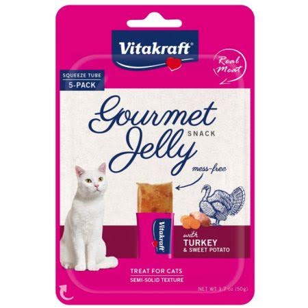 
  
  VitaKraft Gourmet Jelly Cat Treat with Turkey and Sweet Potato
  
