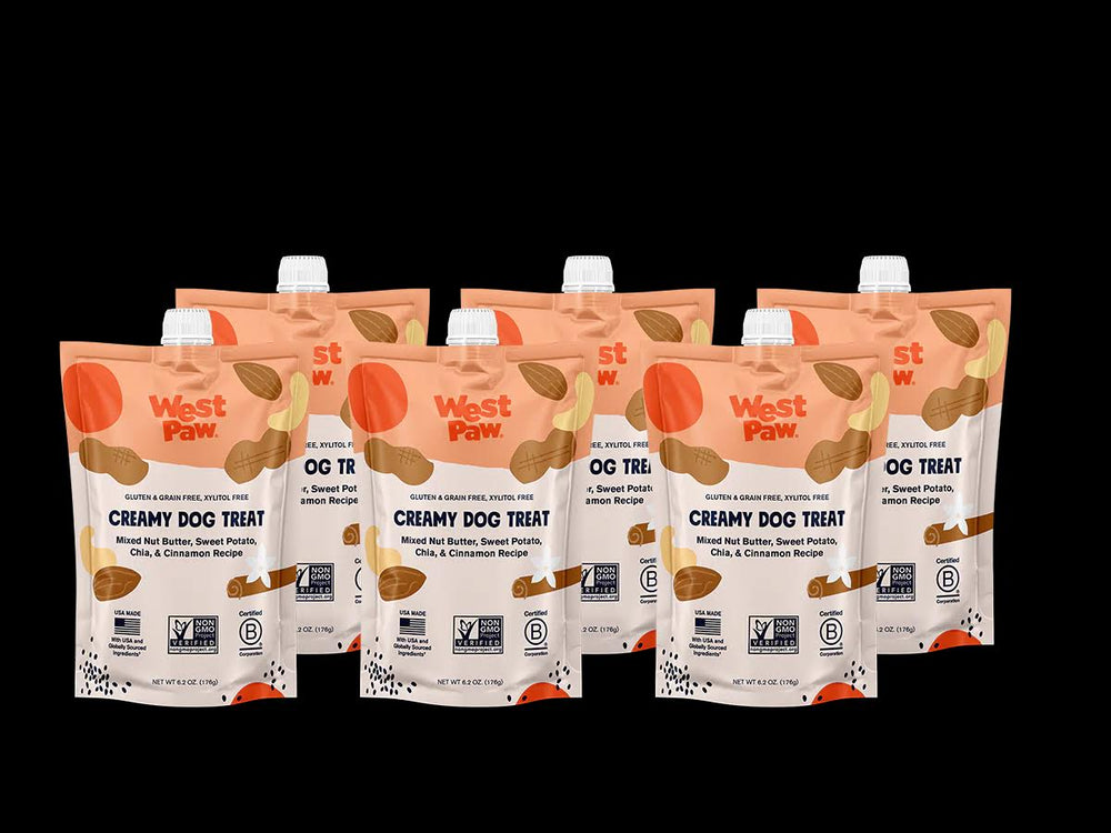 
  
  Nut Butter, Sweet Potato, and Chia Seed creamy dog treat, 6-unit case pack
  
