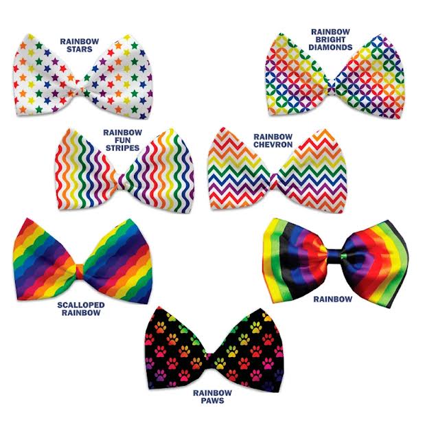 Pet, Dog and Cat Bow Ties, "Rainbow Pride Group"