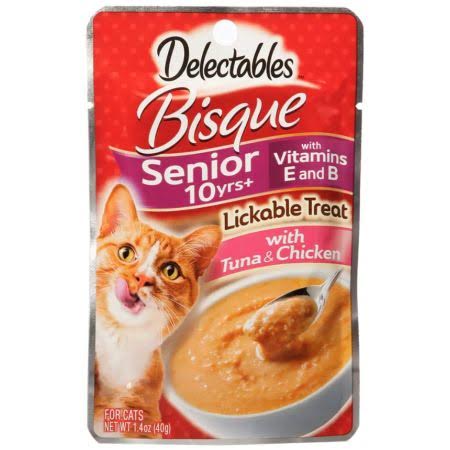 
  
  Hartz Delectables Bisque Senior Lickable Cat Treats - Tuna & Chicken
  
