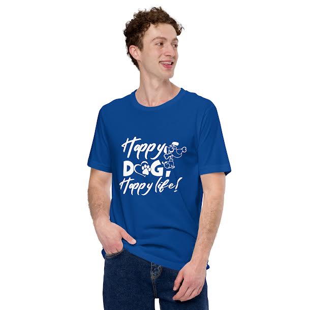 T-Shirts for Men - Happy Dog Happy Life