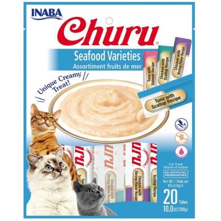 
  
  Inaba Churu Seafood Varieties Creamy Cat Treat
  
