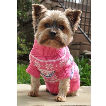 Hearts Dog Sweater - Pink