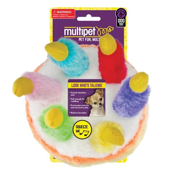 Multipet Soft Plush Birthday Cake Dog Toy