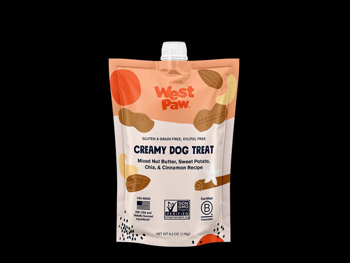 Nut Butter, Sweet Potato, and Chia Seed creamy dog treat, 6-unit case pack