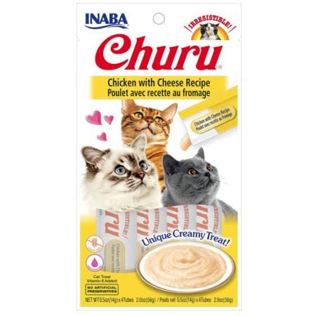 
  
  Inaba Churu Chicken with Cheese Recipe Creamy Cat Treat
  
