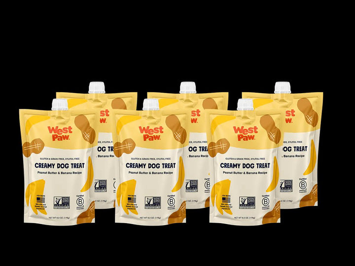 Peanut butter and banana creamy dog treat, 6-unit case pack