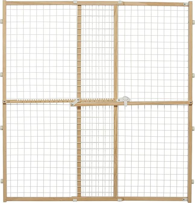 MidWest Wire Mesh Wood Pressure Mount Pet Safety Gate