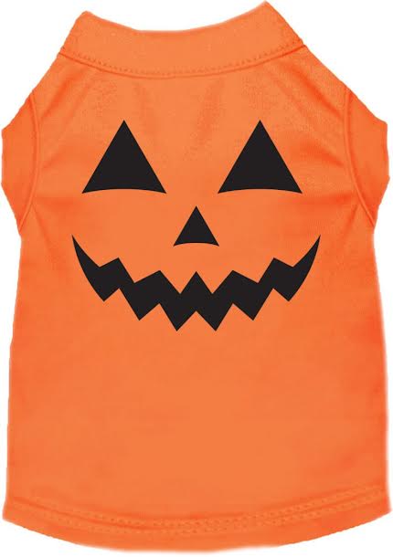 
  
  Halloween Pet Dog & Cat Shirt Screen Printed, "Pumpkin Face Him Costume"
  
