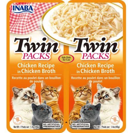 Inaba Twin Packs Chicken Recipe in Chicken Broth for Cats