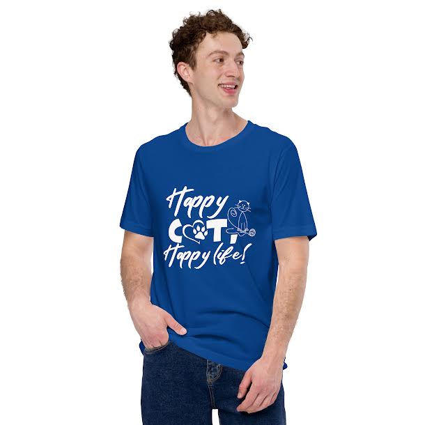 
  
  T-Shirts for Men - Happy Cat Happy Life
  
