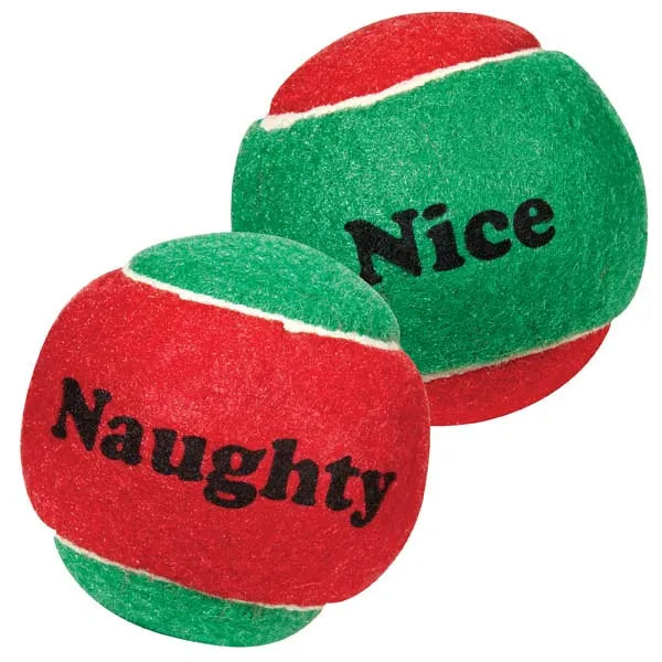 Zanies Naughty Or Nice Tennis Balls 6-Packs