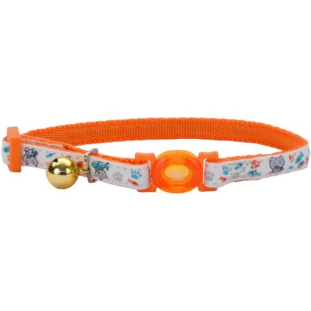 Coastal Pet Safe Cat Glow in the Dark Adjustable Collar Orange