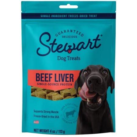 Stewart Freeze Dried Beef Liver Treats Resealable Pouch