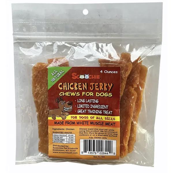 
  
  Scoochie Pet Chicken Jerky 4oz Bag
  
