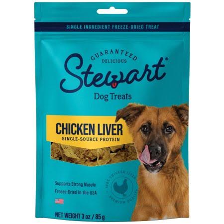 Stewart Freeze Dried Chicken Liver Treats Resealable Pouch