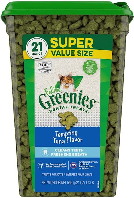 Greenies Feline Dental Treats Tempting Tuna Flavor