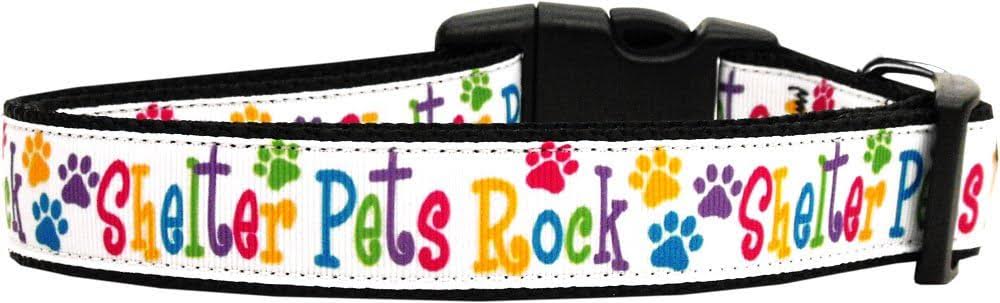 Pet Dog & Cat Nylon Collar or Leash, "Shelter Pets Rock"