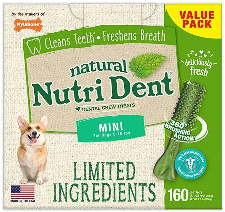 Nylabone Natural Nutri Dent Fresh Breath Dental Chews - Limited Ingredients