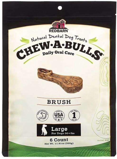 Redbarn Pet Products Chew-A-Bulls Chip Dental Dog Treats Medium