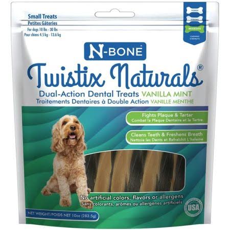 N-Bone Twistix Naturals Vanilla Mint Dental Treats Small