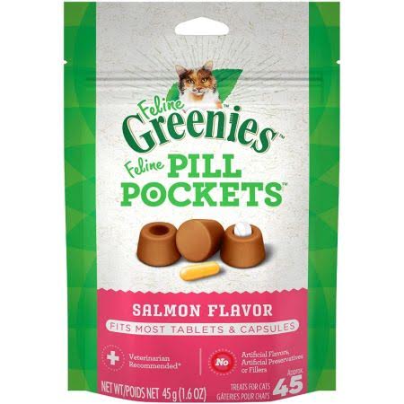 Greenies Pill Pockets Salmon Flavor Cat Treats