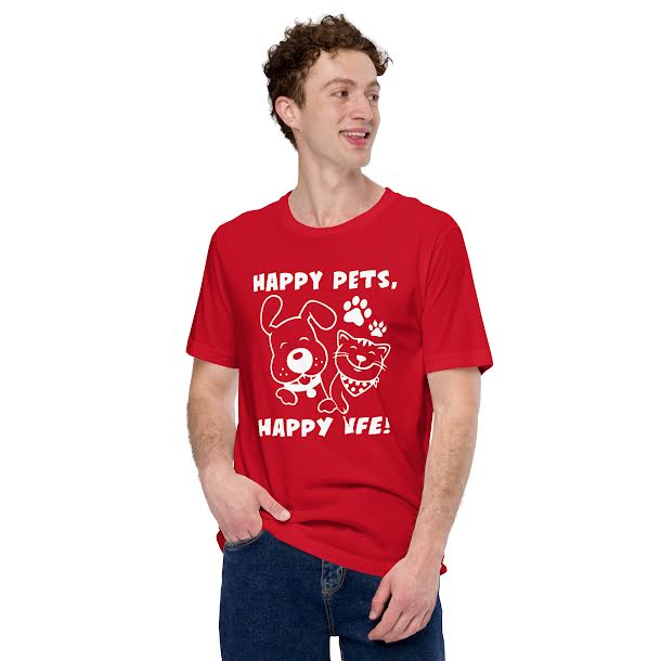 T-Shirts for Men - Happy Pets Happy Life