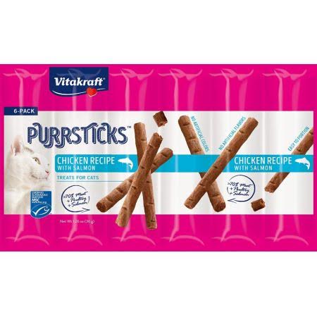 Vitakraft PurrSticks Chicken & Salmon Treats for Cats