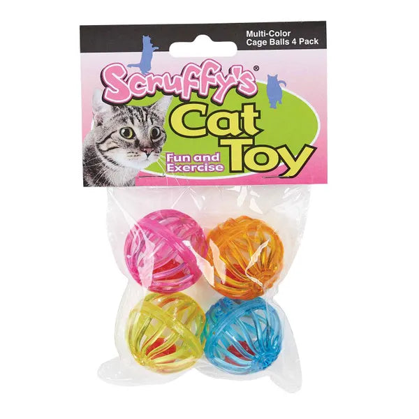 Scruffy's Multi-Color Cage Balls 4Pk