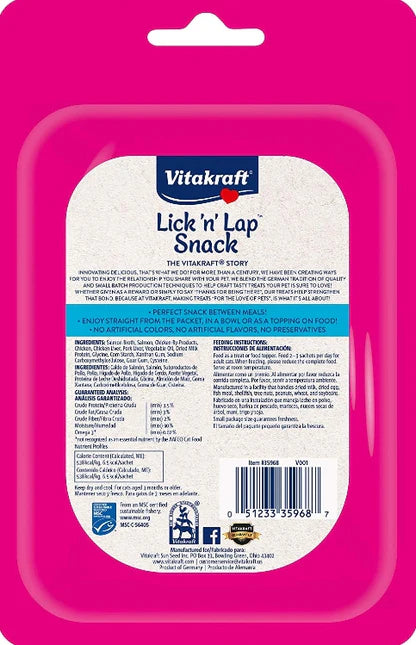 Vitakraft Lick N Lap Snack Salmon Cat Treat